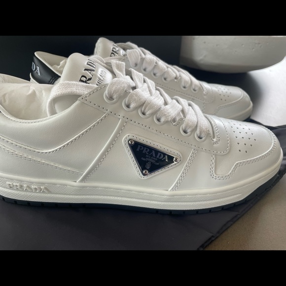 Prada Downtown Leather Sneakers 36.5 - Picture 7 of 8